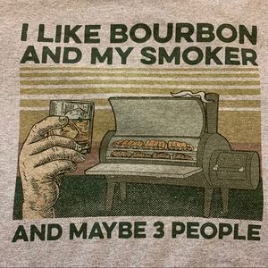 Bourbon Smoker Gray Graphic Tee XL